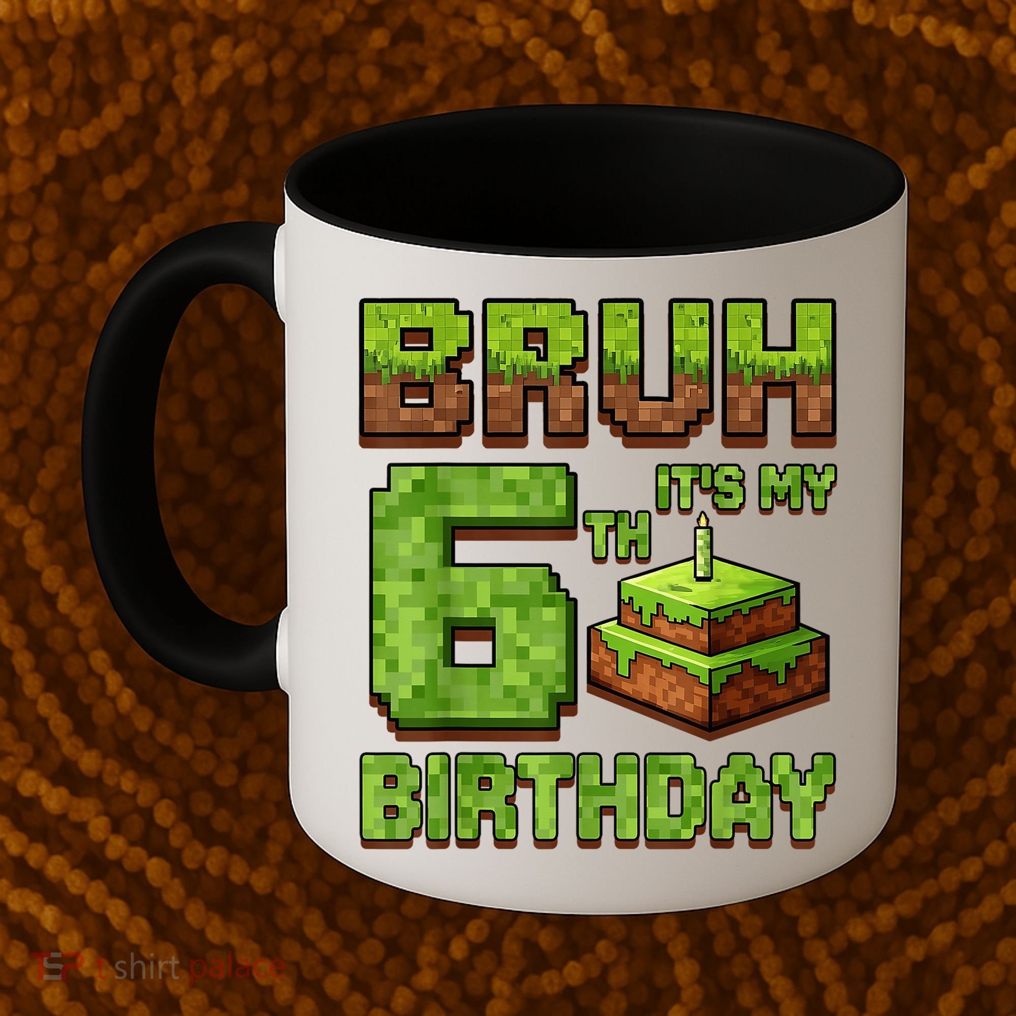 Birthday Boy Bruh It'S My 6th Birthday Game Pixel Coffee Mug