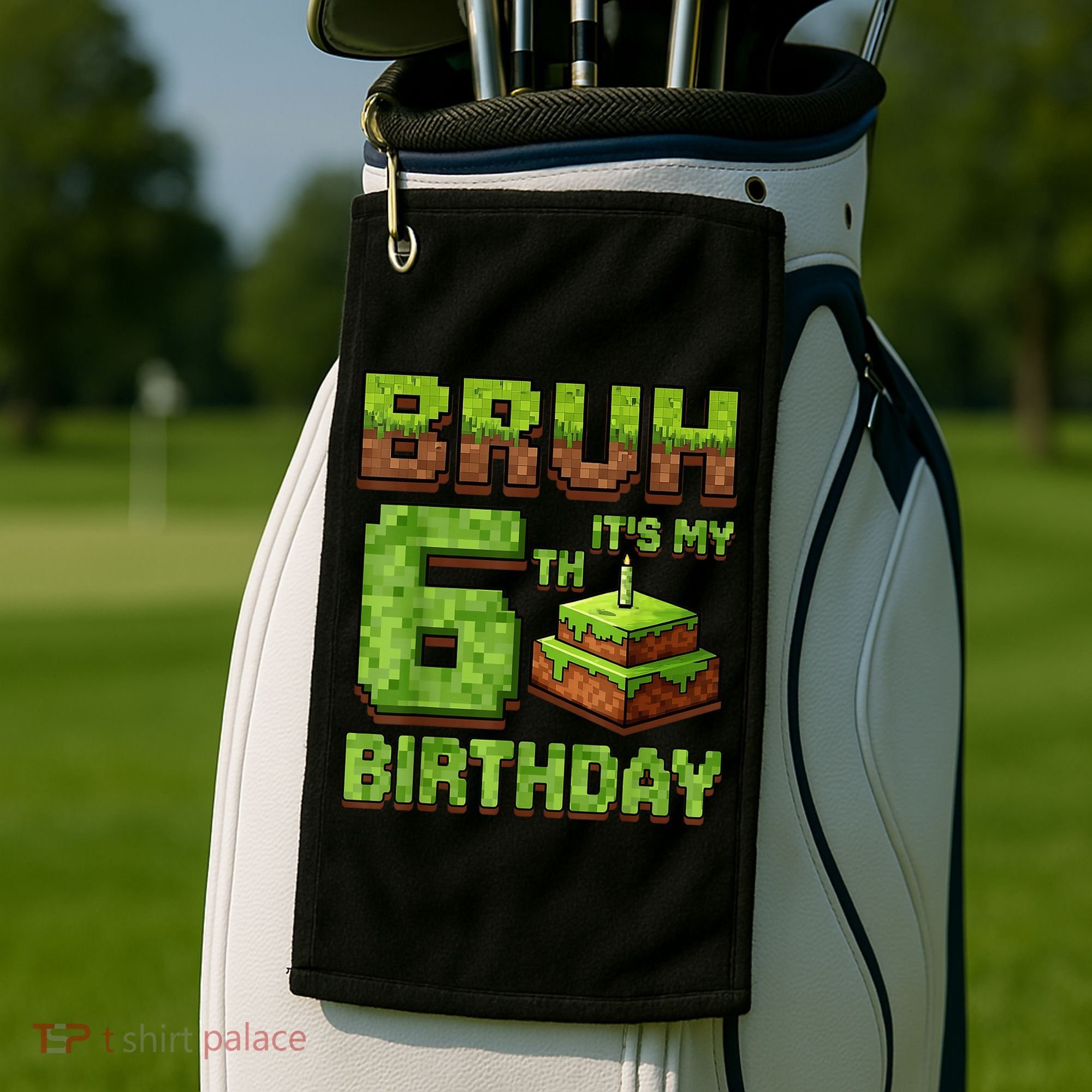Birthday Boy Bruh It'S My 6th Birthday Game Pixel Golf Towel