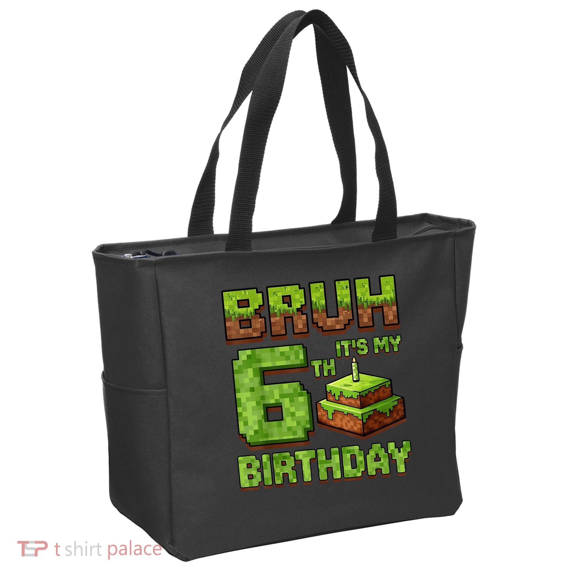 Birthday Boy Bruh It'S My 6th Birthday Game Pixel Tote Bag