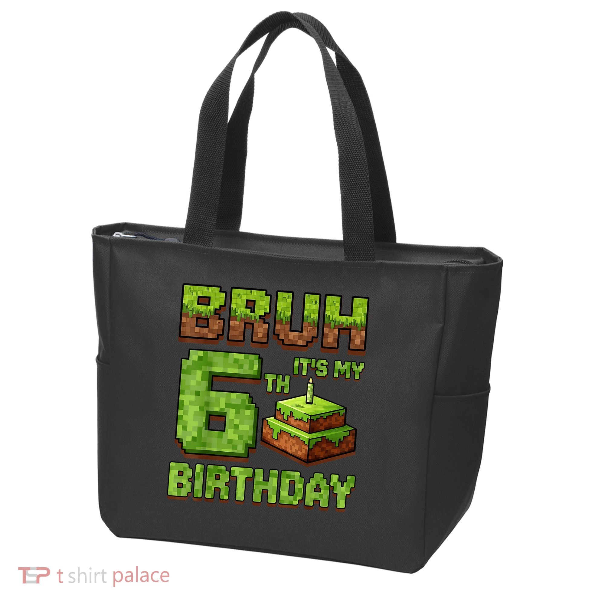 Birthday Boy Bruh It'S My 6th Birthday Game Pixel Tote Bag