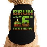 Birthday Boy Bruh It'S My 6th Birthday Gamer Pixel Doggie Tank thumb 0