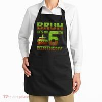 Birthday Boy Bruh It'S My 6th Birthday Gamer Pixel Apron thumb 2