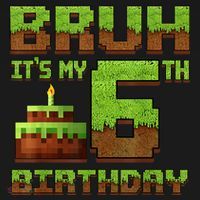 Birthday Boy Bruh It'S My 6th Birthday Gamer Pixel Women's Hoodie thumb 2