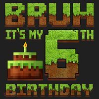 Birthday Boy Bruh It'S My 6th Birthday Gamer Pixel Tumbler thumb 3