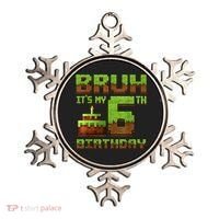 Birthday Boy Bruh It'S My 6th Birthday Gamer Pixel Ornament thumb 0