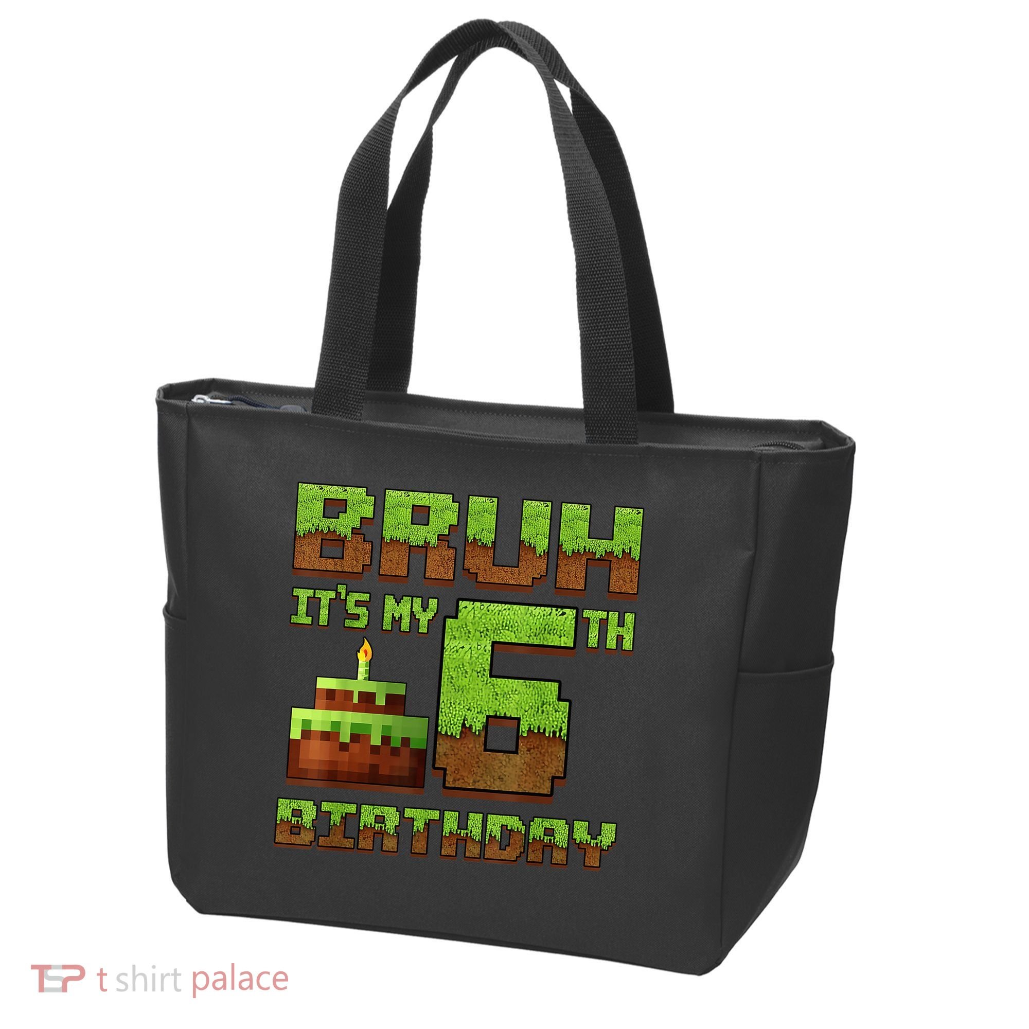 Birthday Boy Bruh It'S My 6th Birthday Gamer Pixel Tote Bag