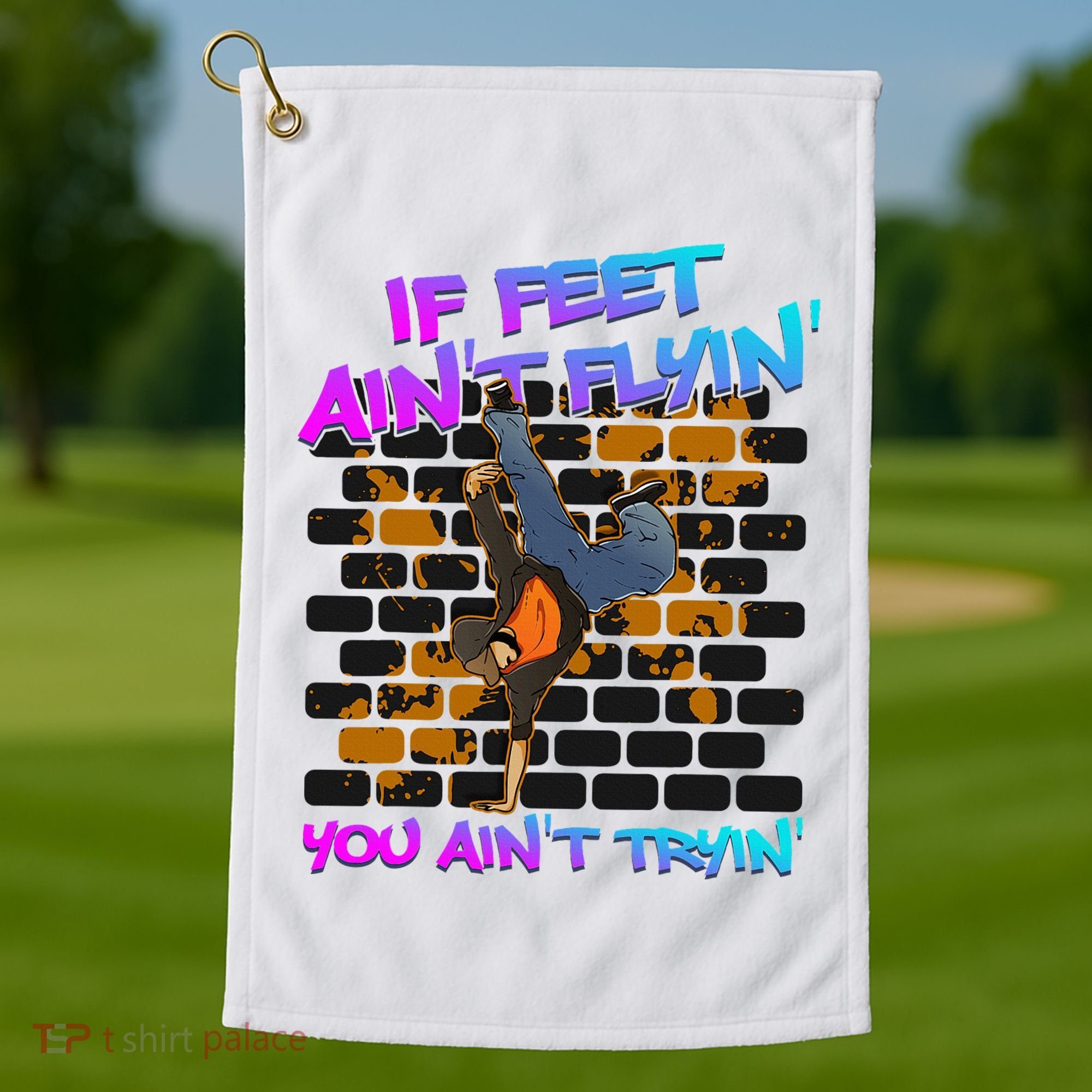 Breakdancing B Boy Hi Phop Dance Break Dancers Breakdance Golf Towel