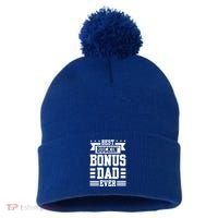 Best Buckin Bonus Dad Ever Bonus Dad Gift Pom Pom 12in Knit Beanie thumb 0