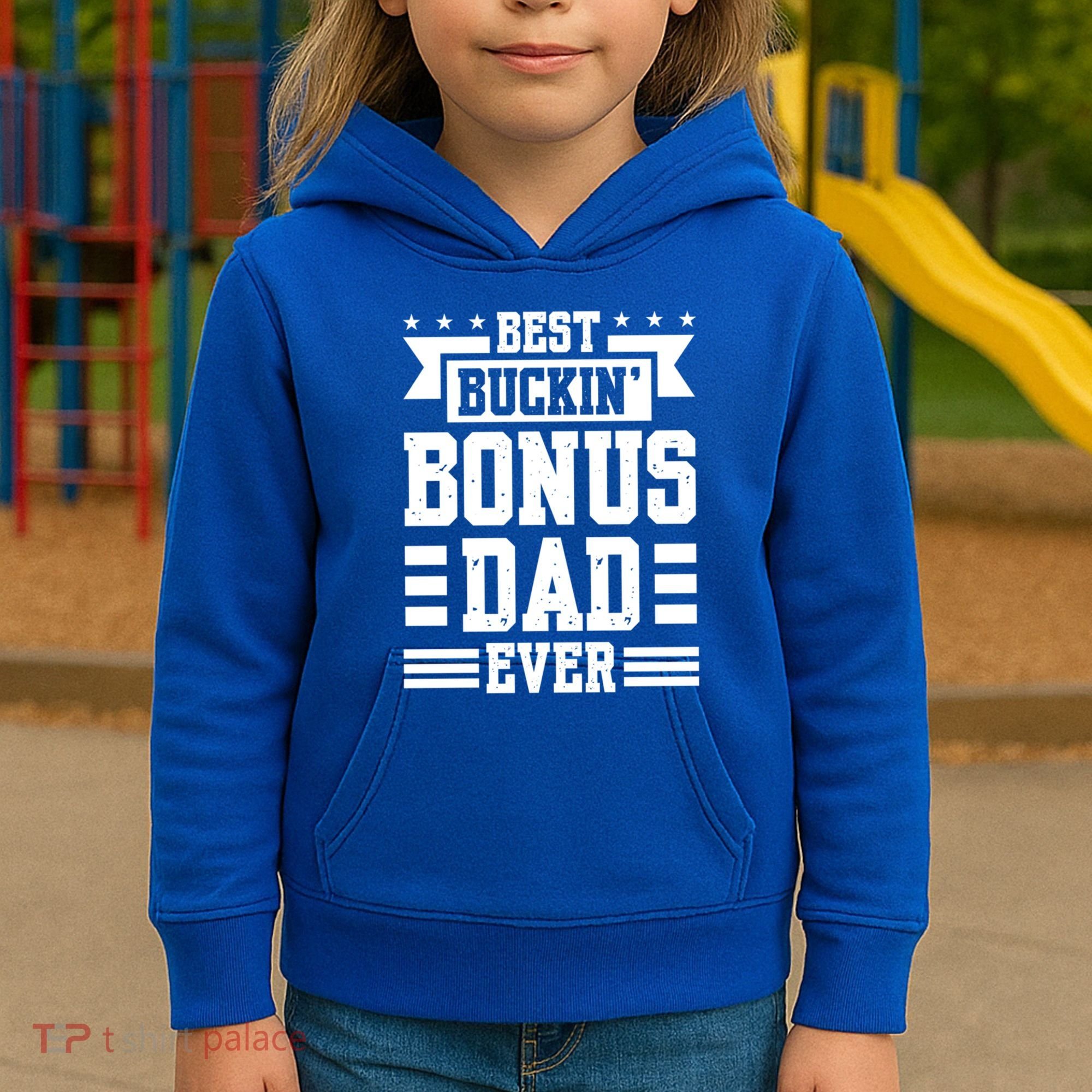 Best Buckin Bonus Dad Ever Bonus Dad Gift Kids Hoodie