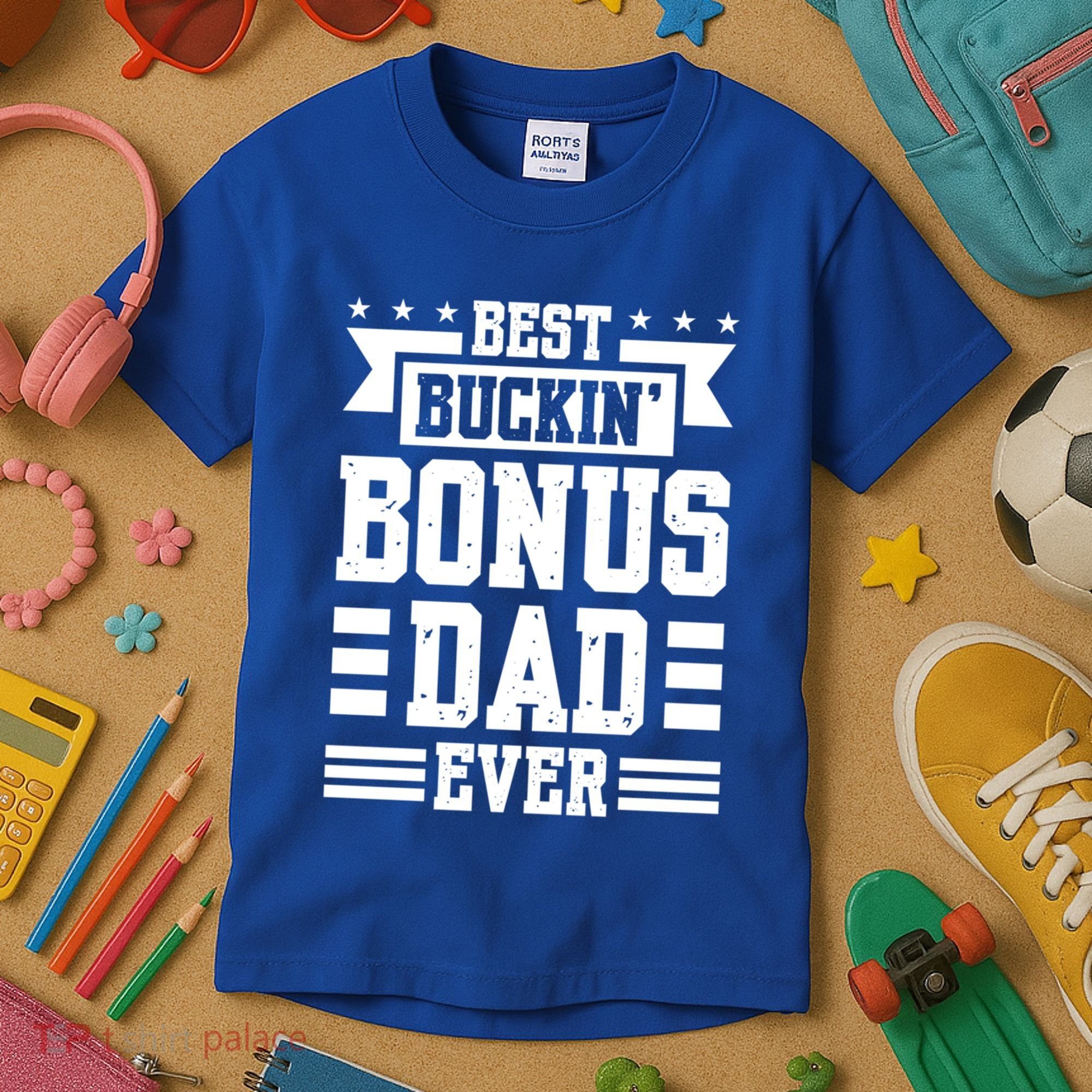 Best Buckin Bonus Dad Ever Bonus Dad Gift Kids T-Shirt