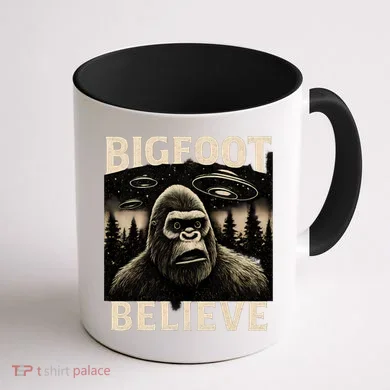Bigfoot Believe Coffee Mug back
