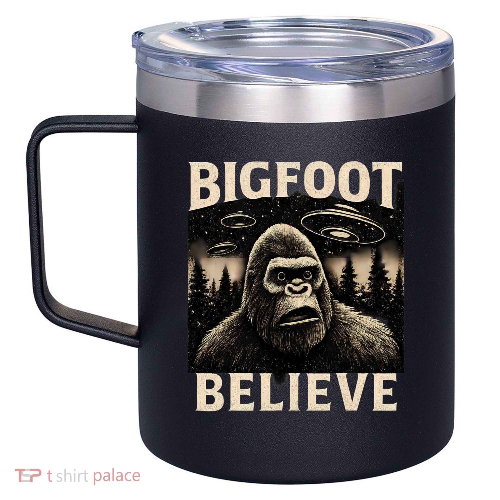 Bigfoot Believe 12oz Stainless Steel Coffee Mug