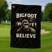 Bigfoot Believe Golf Towel thumb 1