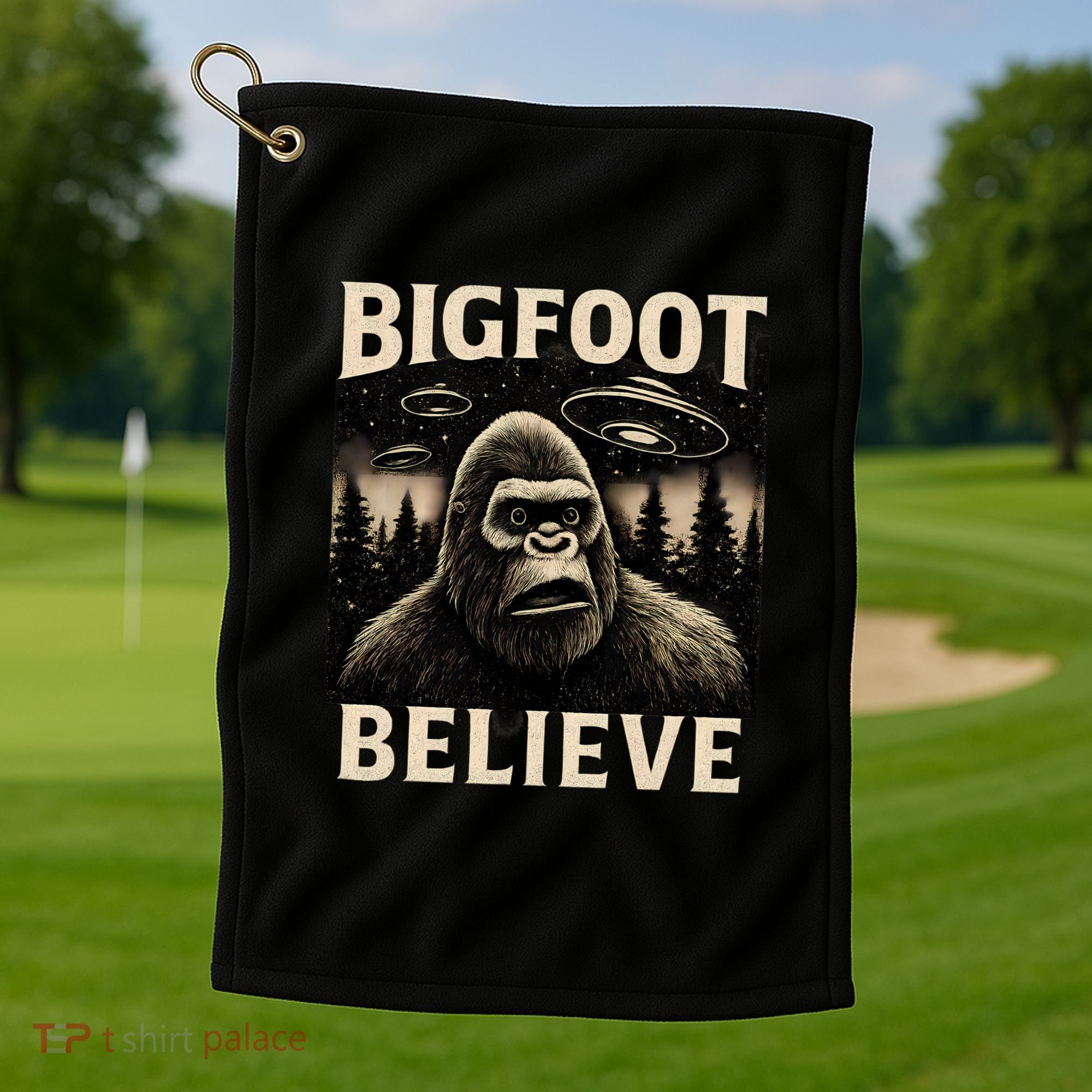 Bigfoot Believe Golf Towel