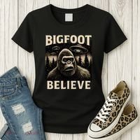 Bigfoot Believe Women's T-Shirt thumb 3