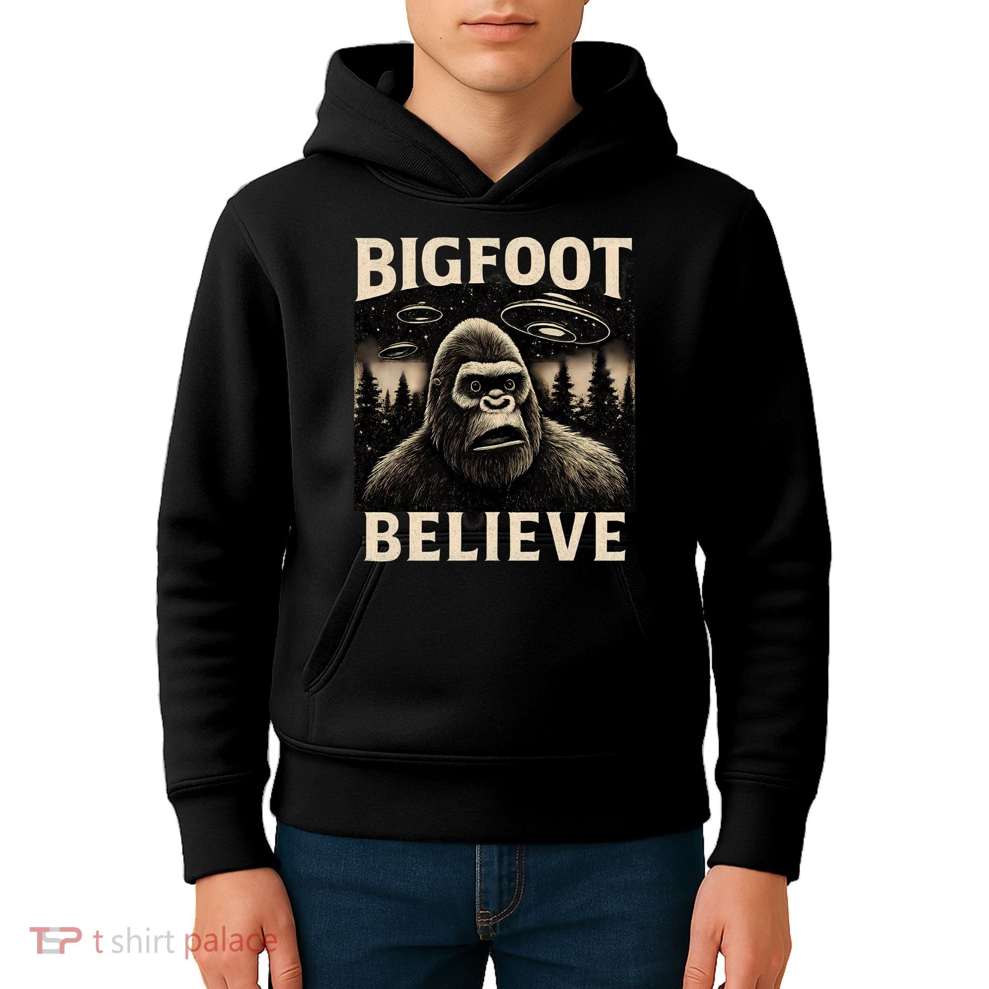 Bigfoot Believe Kids Hoodie