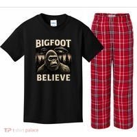 Bigfoot Believe Kids Plaid Pajama Set thumb 0