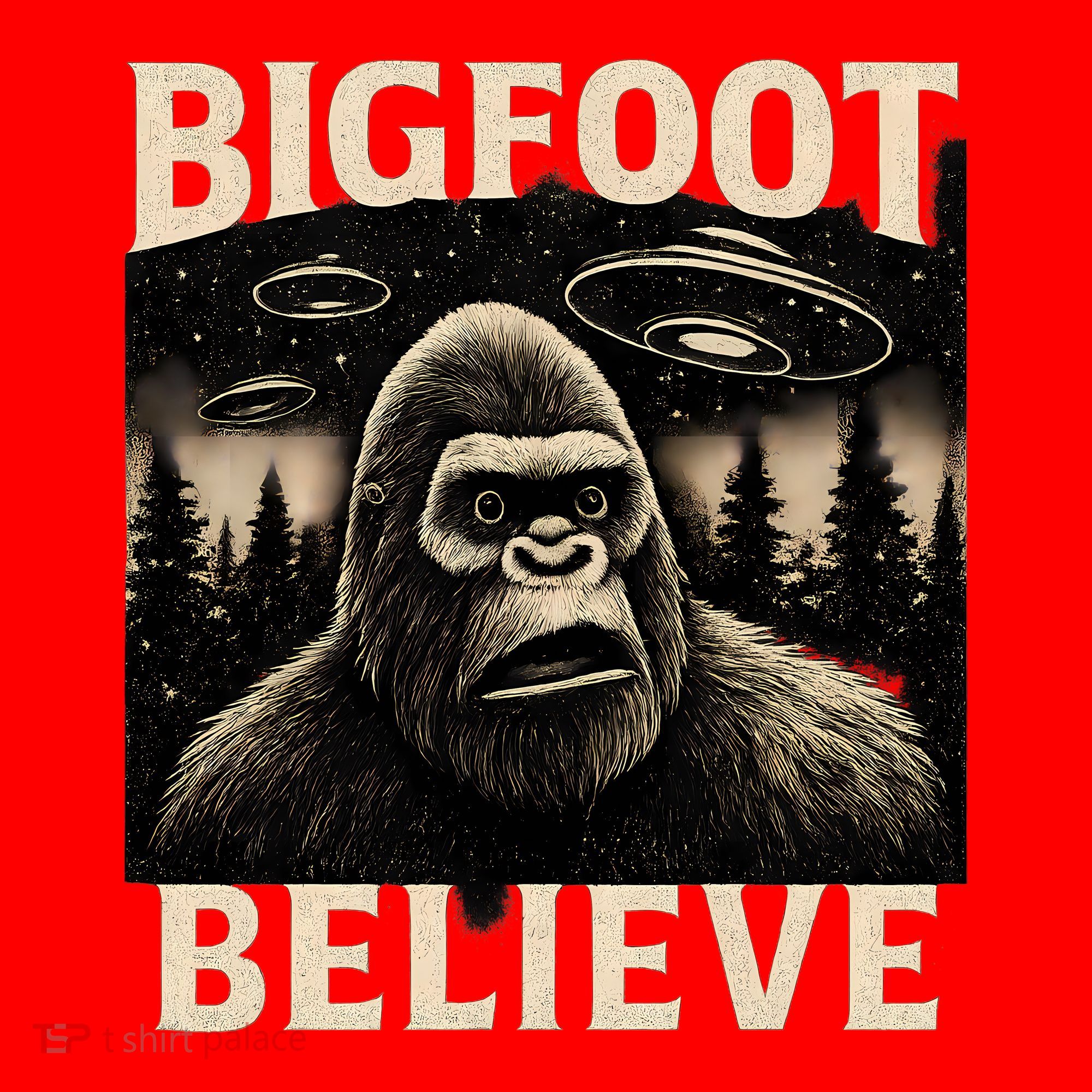 Bigfoot Believe Santa Hat