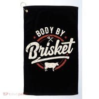 Body By Brisket Backyard Cookout Bbq Grill Gift Golf Towel thumb 0
