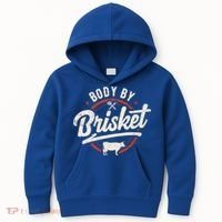 Body By Brisket Backyard Cookout Bbq Grill Gift Kids Hoodie thumb 0
