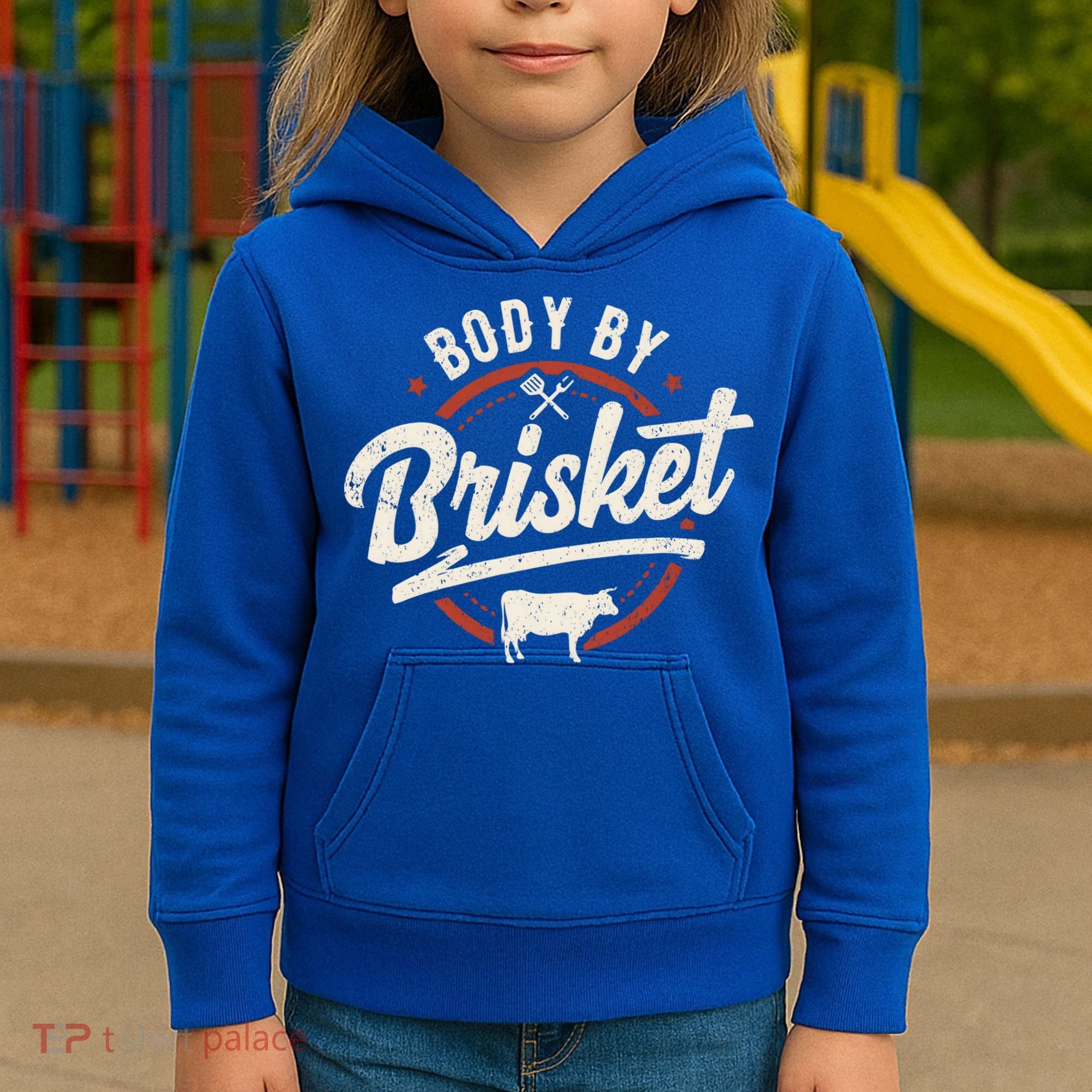 Body By Brisket Backyard Cookout Bbq Grill Gift Kids Hoodie
