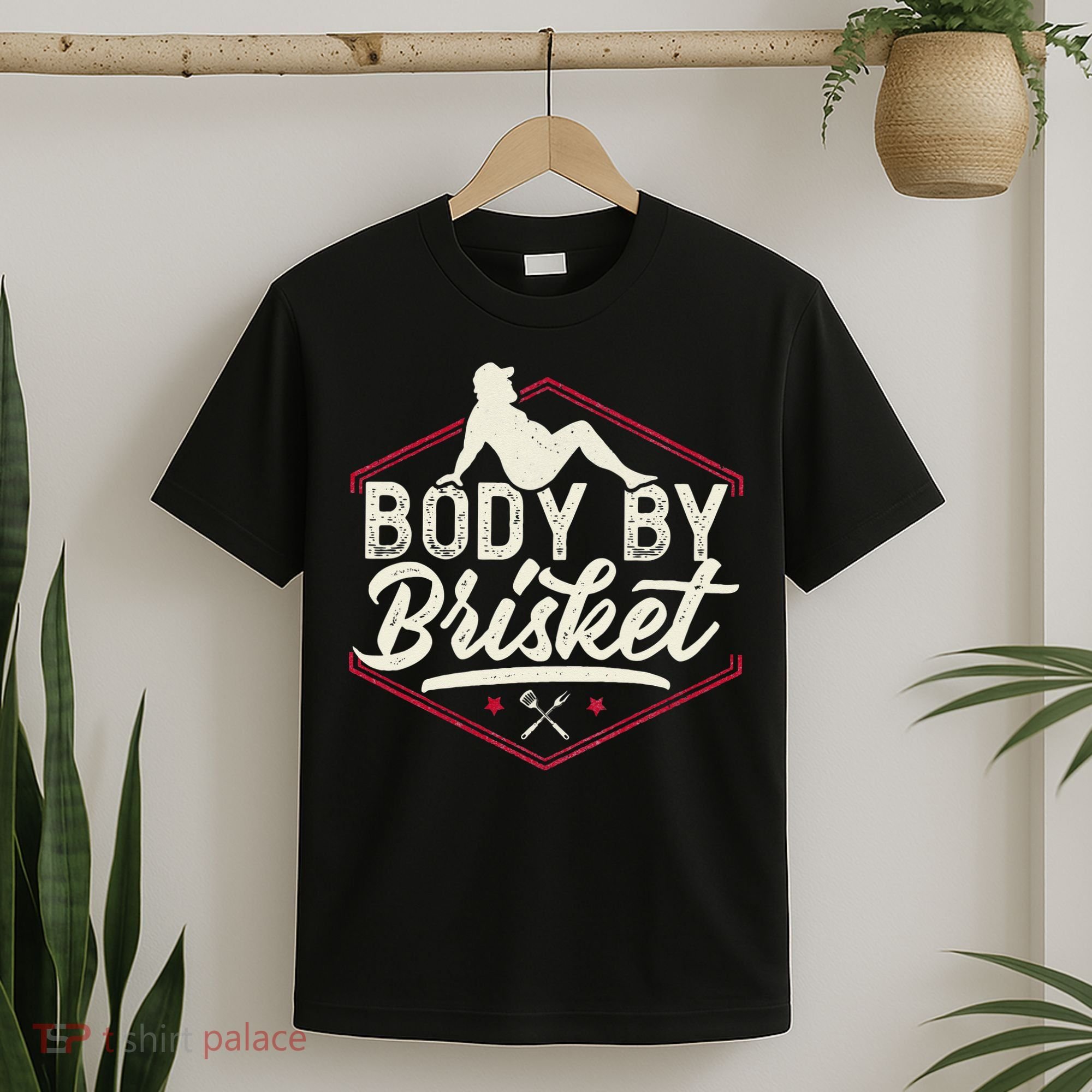 Body By Brisket Funny Steak Lover Grilling BBQ Chef T-Shirt