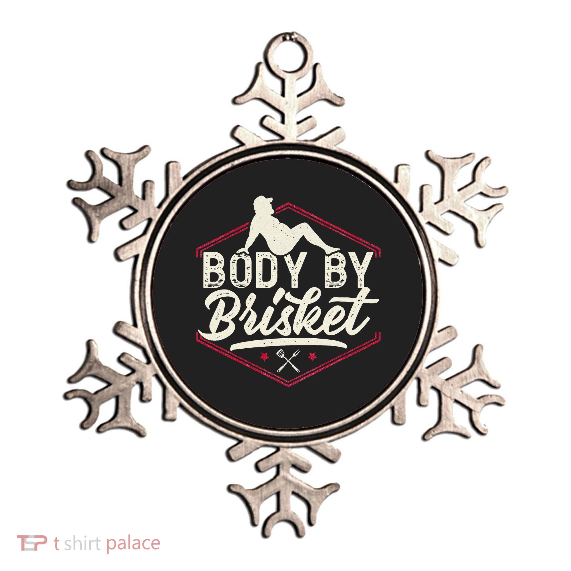 Body By Brisket Funny Steak Lover Grilling BBQ Chef Ornament