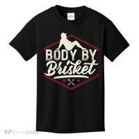 Body By Brisket Funny Steak Lover Grilling BBQ Chef Kids T-Shirt thumb 0