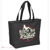 Body By Brisket Funny Steak Lover Grilling BBQ Chef Tote Bag thumb 2