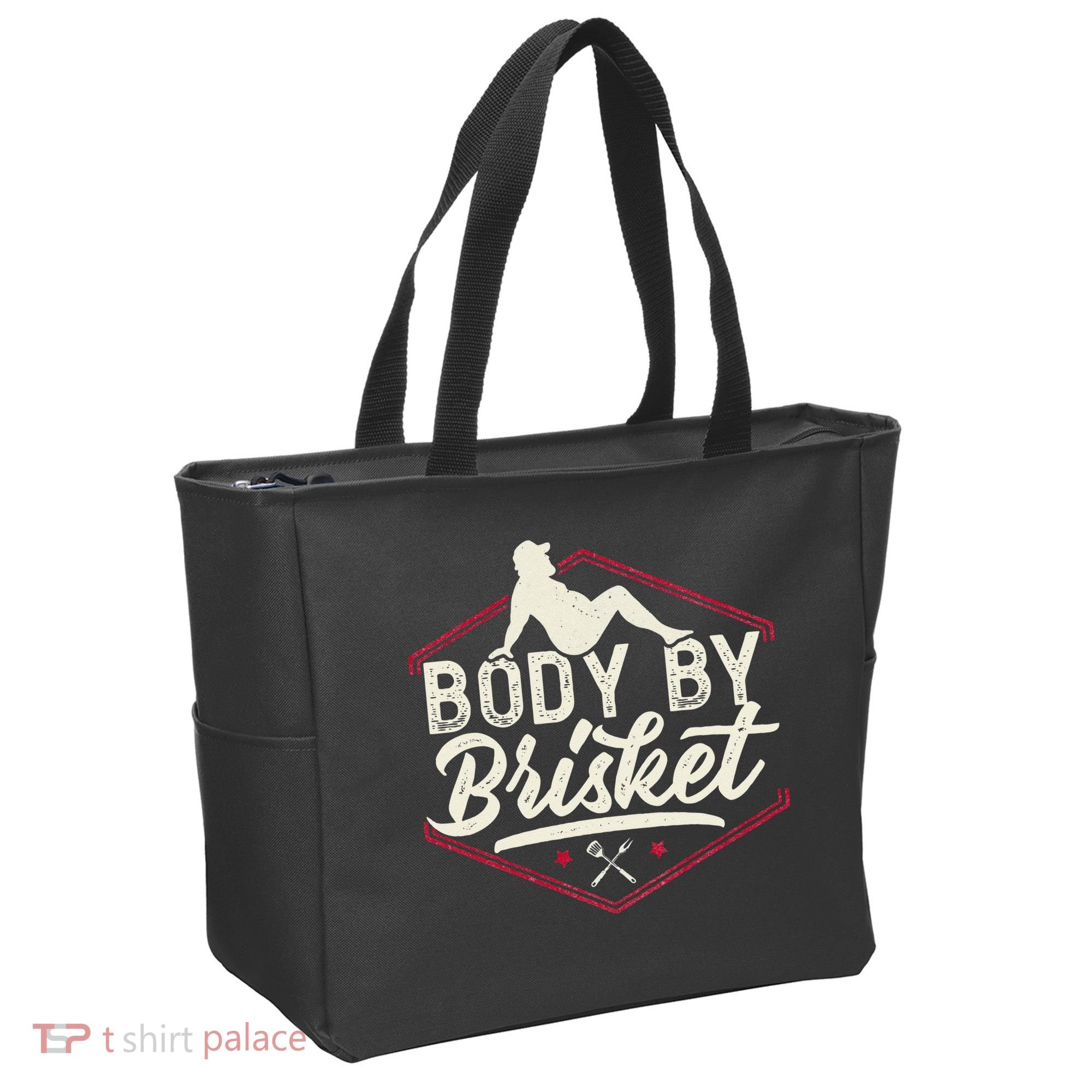 Body By Brisket Funny Steak Lover Grilling BBQ Chef Tote Bag