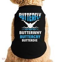 Butterfly Butterwhy Buttercry Funny Swimming Swimmer Doggie Tank thumb 0