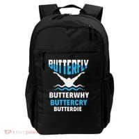 Butterfly Butterwhy Buttercry Funny Swimming Swimmer Backpack thumb 0