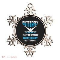 Butterfly Butterwhy Buttercry Funny Swimming Swimmer Ornament thumb 0