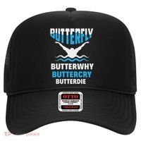 Butterfly Butterwhy Buttercry Funny Swimming Swimmer Hat thumb 0