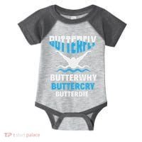 Butterfly Butterwhy Buttercry Funny Swimming Swimmer Infant Baby Jersey Bodysuit thumb 0