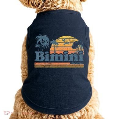 Bimini Bahamas Beach Summer Vacation Sun Vintage 70S Retro Doggie Tank