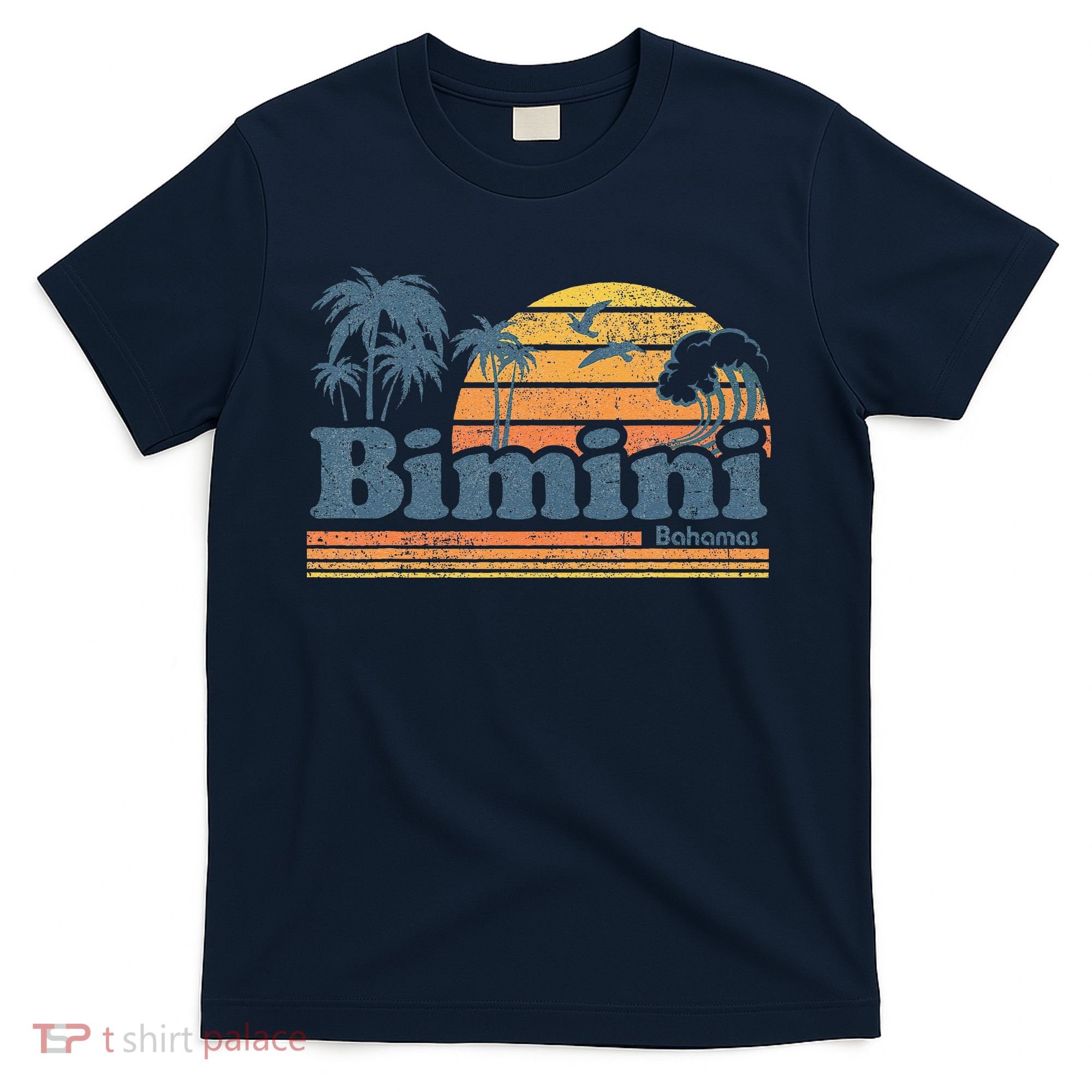 Bimini Bahamas Beach Summer Vacation Sun Vintage 70S Retro T-Shirt