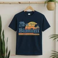 Bimini Bahamas Beach Summer Vacation Sun Vintage 70S Retro T-Shirt thumb 2