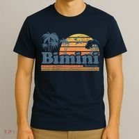 Bimini Bahamas Beach Summer Vacation Sun Vintage 70S Retro T-Shirt thumb 3