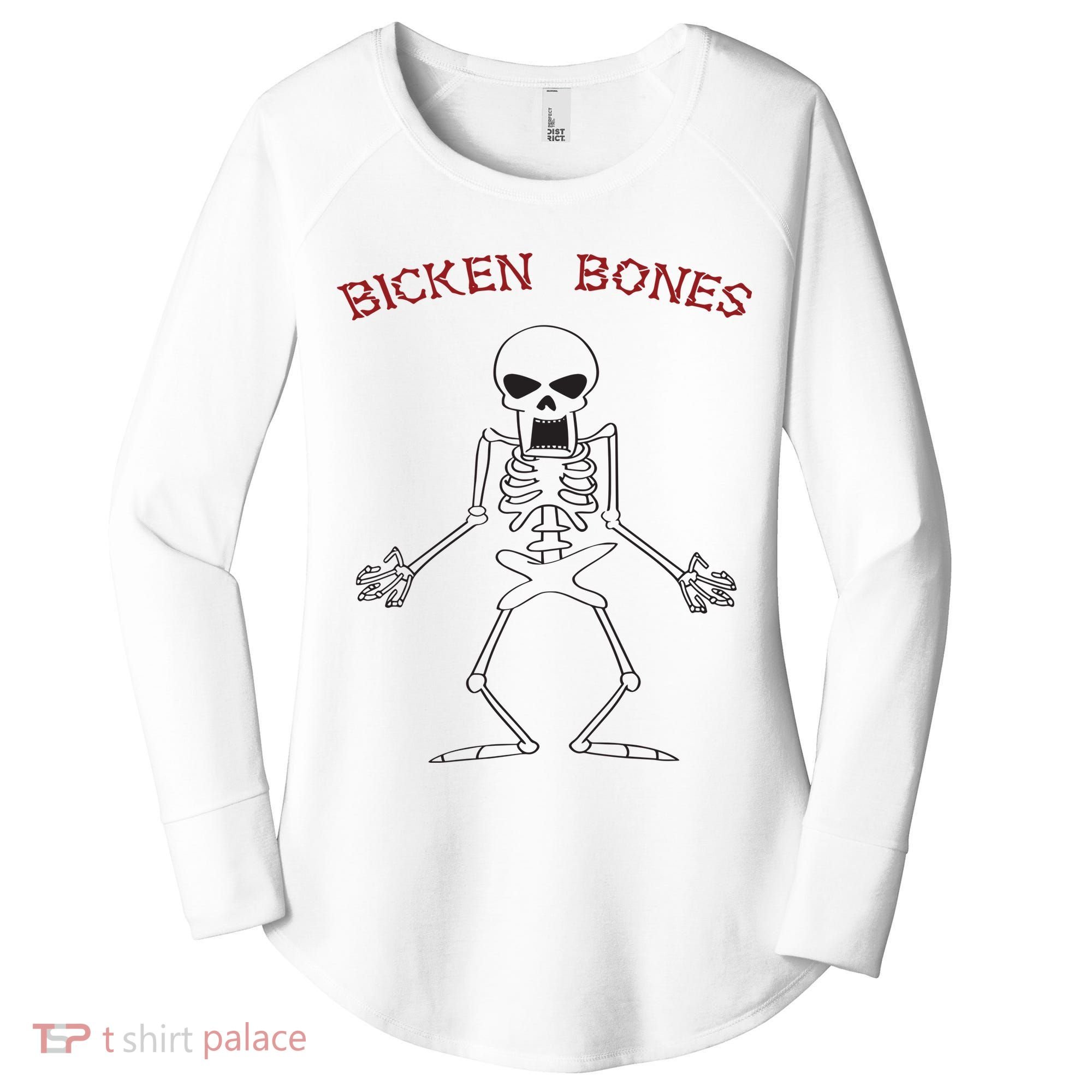 Bicken Bones Women's Perfect Tri Tunic Long Sleeve Shirt