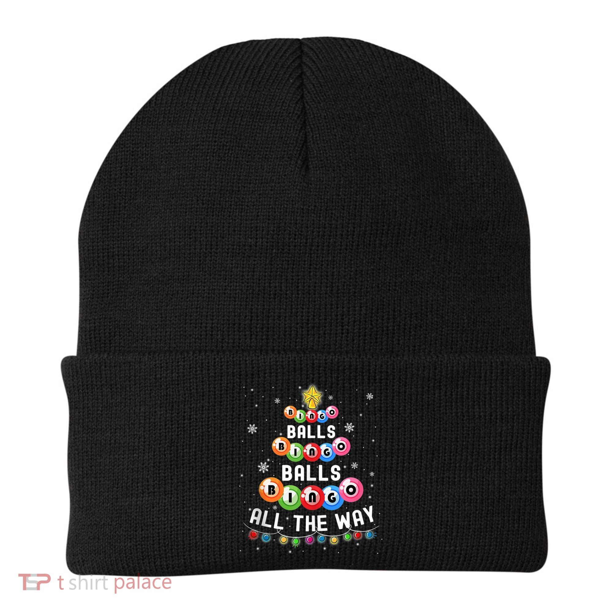 Bingo Balls Bingo All The Way Christmas Tree Funny Xmas Classic Beanie