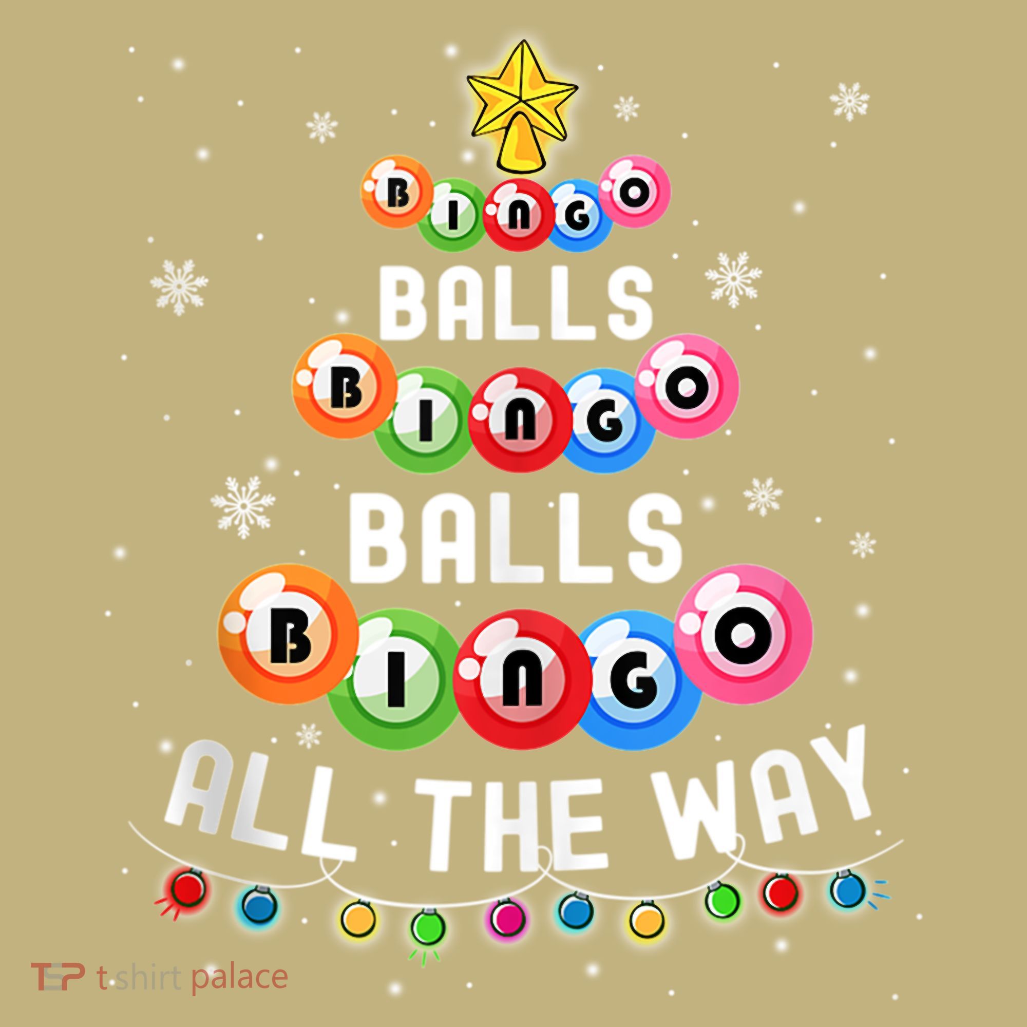 Bingo Balls Bingo All The Way Christmas Tree Funny Xmas Classic Sweatshirt