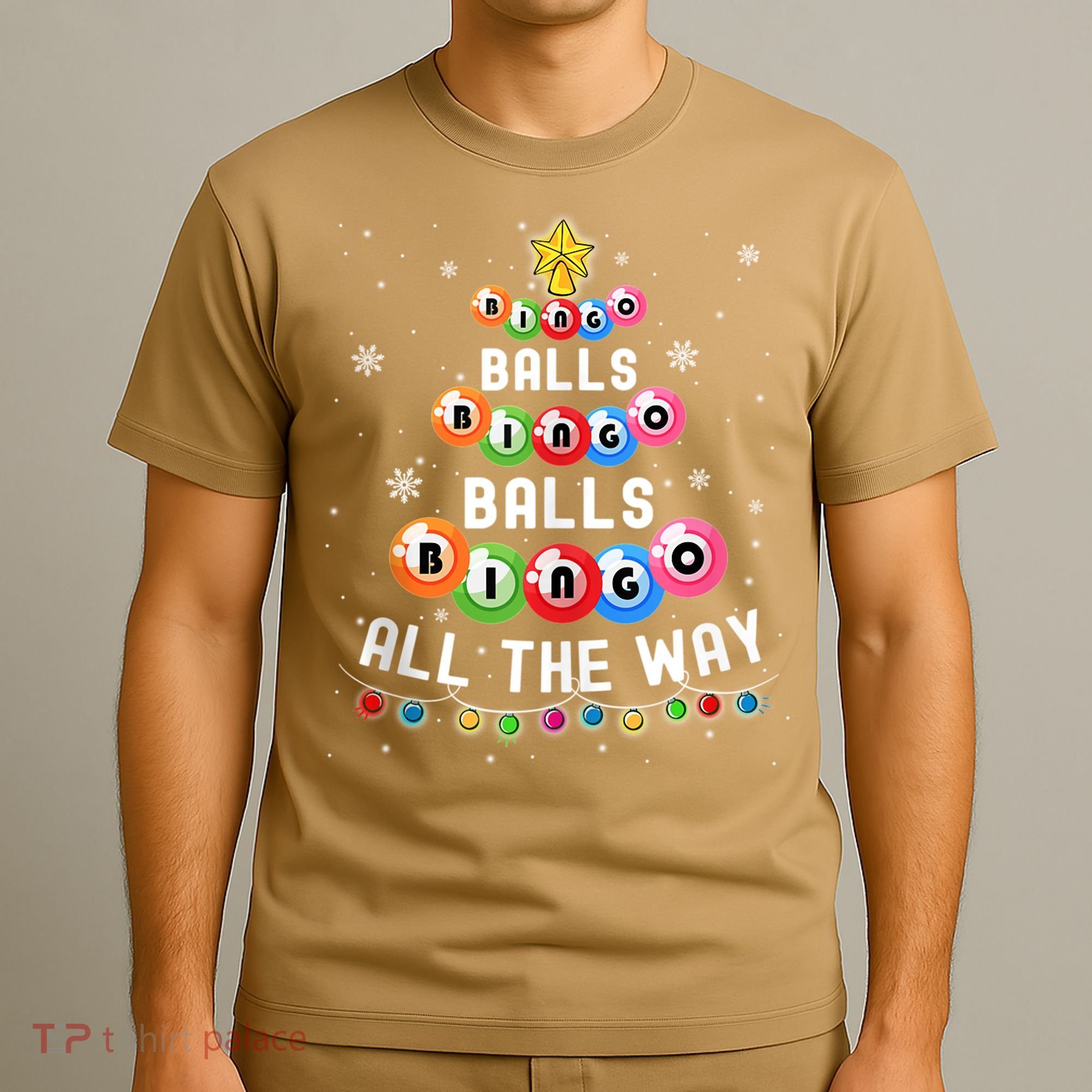 Bingo Balls Bingo All The Way Christmas Tree Funny Xmas Classic T-Shirt