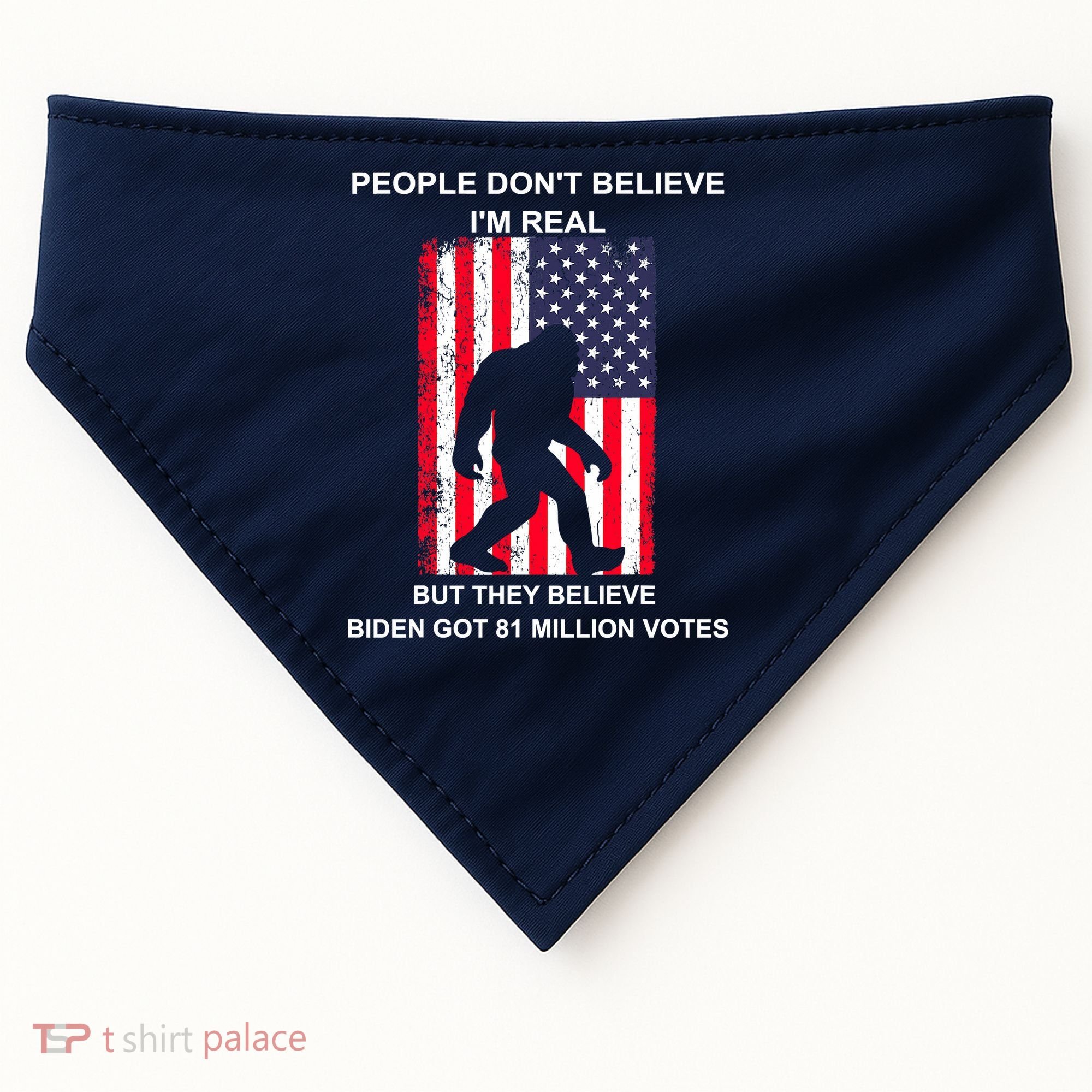 Believe Biden Bigfoot For 4th Of July USA-Made Doggie Bandana