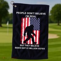 Believe Biden Bigfoot For 4th Of July Golf Towel thumb 1