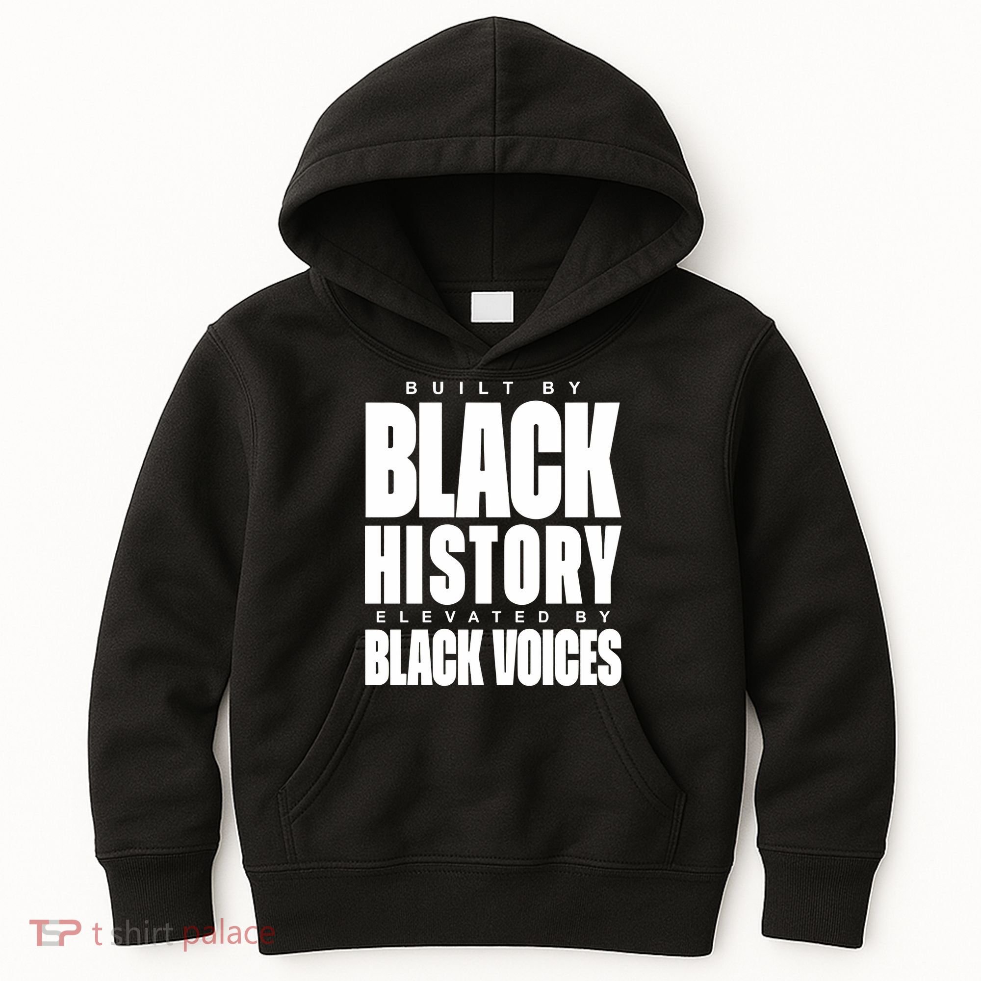 Built By Black History Elevated By Black Voices Kids Hoodie