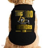 Big Bro Brother Birthday Crew Party Excavator Doggie Tank thumb 0