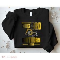 Big Bro Brother Birthday Crew Party Excavator Sweatshirt thumb 2