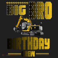 Big Bro Brother Birthday Crew Party Excavator Hat thumb 2