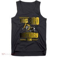Big Bro Brother Birthday Crew Party Excavator Tank Top thumb 0